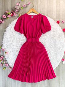 Women Dresses - Màu Hồng Tươi - Xem 1