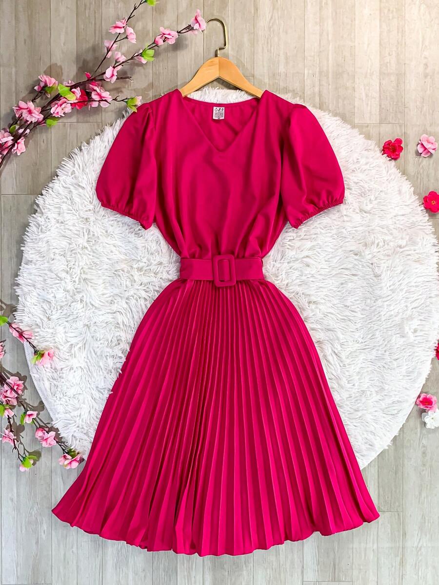 Women Dresses - Màu Hồng Tươi - Xem 1