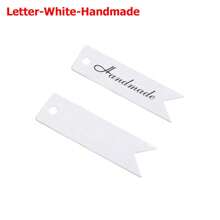 100 Piezas/pack Etiquetas De Ropa Con Forma De Corazón/redondas/florales, Colores Marrón/blanco/negro Opcionales, Se Utiliza Para Ropa, Cocina, Horneado, Etiqueta En Blanco