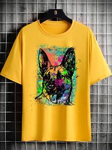 Men T-Shirts - 黃色 - 查看 1