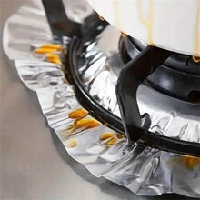 50 pezzi Copri fornelli a gas, Rivestimento monouso per fornello in alluminio, Protettori per fornello a gas resistenti al calore quadrati 8.5", Copertura spessa per fornelli a gas, Utensili da cucina, Accessori da cucina, Forniture per la cucina domestica - Argento - Visualizzare 7