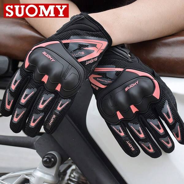 suomy Guantes de moto rosas para mujer de SUOMY, de malla transpirable para verano, para mujeres, adolescentes y chicas, guantes de motocicleta y motocross, tallas S-XXL