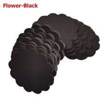 100 Piezas/pack Etiquetas De Ropa Con Forma De Corazón/redondas/florales, Colores Marrón/blanco/negro Opcionales, Se Utiliza Para Ropa, Cocina, Horneado, Etiqueta En Blanco