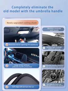 1pc Car Sunshade Front Windshield Sunscreen Heat Insulation Sunshade Cover Sunshade Umbrella For Car Window