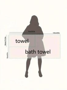 单条浴巾/毛巾和两件套（浴巾+面巾），双面可用，金色缎带饰边，厚实吸水，柔软亲肤，家用浴室适用，可用于擦脸、擦身体、擦手，家居浴室装饰，返校季适用，美容院适用，家用浴室浴巾，美容院、酒店、运动、家居必备，毛巾，护肤浴巾