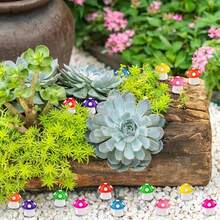 8/16/32Pcs Mini Resin Mushroom 8 Colors Small Mushrooms Figures Tiny Resin Mushrooms Plastic Little Miniature Mushrooms Bulk For Dollhouse Decor Micro Fairy Garden Landscape Aquarium Tiny Toys Accessory