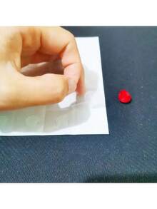 2Pcs Fake Belly Button Rings CZ With 60Pcs Stickers, Fake Eyebrow Rings Nose Lip Labret Studs Replacement Ball, Non-Piercing Body Jewelry Fake Skin Piercing - Multicolor - View 6