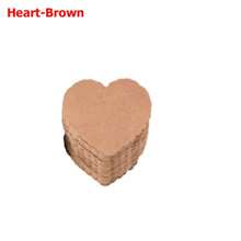 100 Piezas/pack Etiquetas De Ropa Con Forma De Corazón/redondas/florales, Colores Marrón/blanco/negro Opcionales, Se Utiliza Para Ropa, Cocina, Horneado, Etiqueta En Blanco