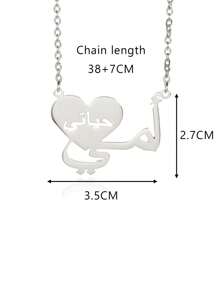 1 件妈妈的爱环绕我的生活项链 18K 镀金不锈钢心形吊坠阿拉伯伊斯兰家庭女士珠宝妈妈母亲节礼物情人节、妈妈、母亲、母亲节、礼物 - mother love - 查看 9