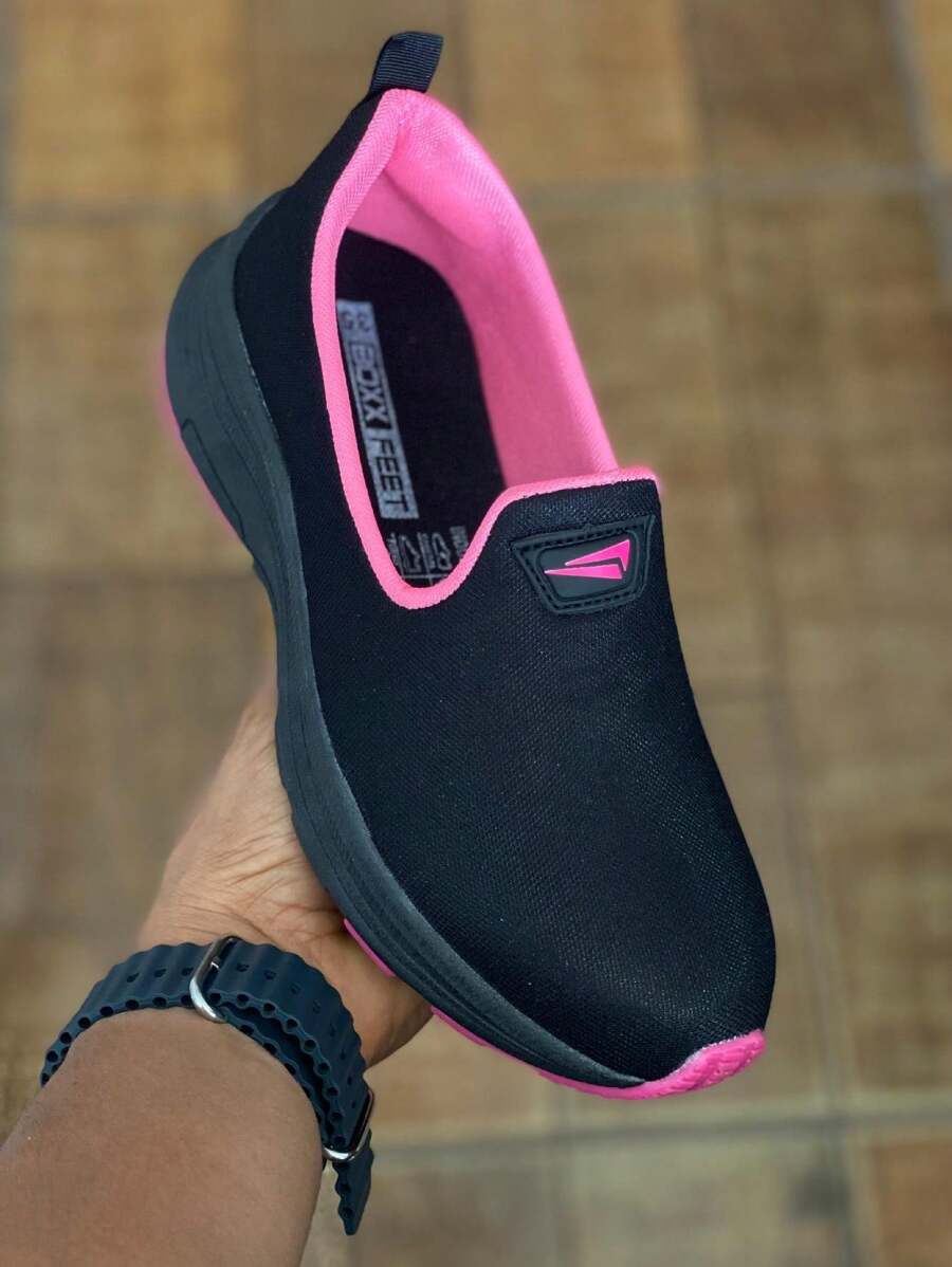 Women Casual Shoes - BLACK/PINK/BLACK - View 1