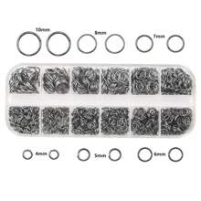 700 chiếc/hộp Vòng nhảy hở, Vòng nối vòng đơn kích thước hỗn hợp 4/5/6/7/8/10mm, Thích hợp cho trang sức DIY Mặt dây chuyền Vòng cổ Vòng tay Phụ kiện - Nhiều màu - Xem 7