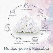 Paquete de 3/6 piezas de baberos planos suaves y absorbentes, resistentes a las babas, adecuados para niños y niñas, trapo de lavado