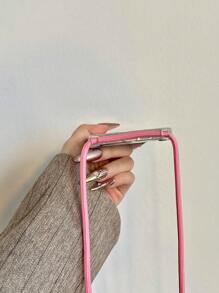 1个粉色玫瑰花印花透明软TPU手机壳，配1条可拆卸肩带/斜挎带，兼容 17/17 Pro/Air/17 Pro Max/15 Pro Max/15 Pro/15 Plus/11/12/12 Pro Max/13/13 Pro Max/14/14 Pro Max/14 Plus/16/16 Pro/16 Plus/16 Pro Max - 彩色 - 查看 7