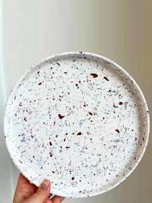 1 件水果圆形托盘 UV 环氧树脂模具 DIY 手工茶咖啡杯杯垫铸造硅胶模具玻璃杯垫混凝土储物托盘模具 - 白色 - 查看 9