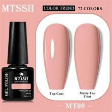 6入組 7ml裸粉色啞面啞光指甲油套裝，閃粉UV LED可浸泡半永久性指甲美術啞光凝膠塗料，適用於美甲沙龍或家中 - 彩色 - 查看 8