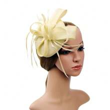 Chapeau fascinateur élégant de célébrité avec serre-tête et pince à cheveux, coiffure de mariage et de derby pour femmes 1 pièce Chapeau de cowboy Chapeau de cowgirl Halloween