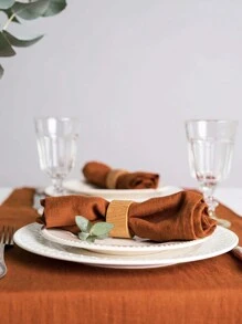 1/6 pezzi di tovaglioli in lino moderni e minimalisti, pelle-friendly, adatti per matrimonio, festa, compleanno, addio al nubilato