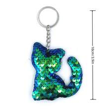 5/10入組隨機顏色貓形翻片鑰匙扣，翻轉鑰匙扣可作為節日禮物、派對小禮物回贈 - 彩色 - 查看 9