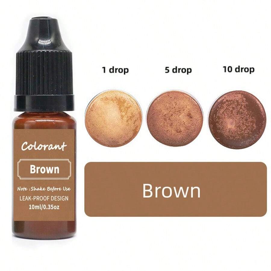 20 Colors X 10ml High Concentrated Aromatherapy Candle Liquid Dye For DIY Handmade Soap Coloring - Brown - View 1