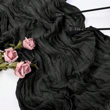 10pcs Rectangular Table Runner, 180*90cm, 300*90cm, 400*90cm, Cheese Cloth Table Runner, Boho Cheesecloth Table Cloth, Transparent Tablecloth, Suitable For Wedding Bride Baby Shower Birthday Or Holiday Party Cake Table Decor, Romantic Banquet Table Decor Chiffon Table Runner For Birthday, Wedding, Party, Holiday Celebration And Baby Shower