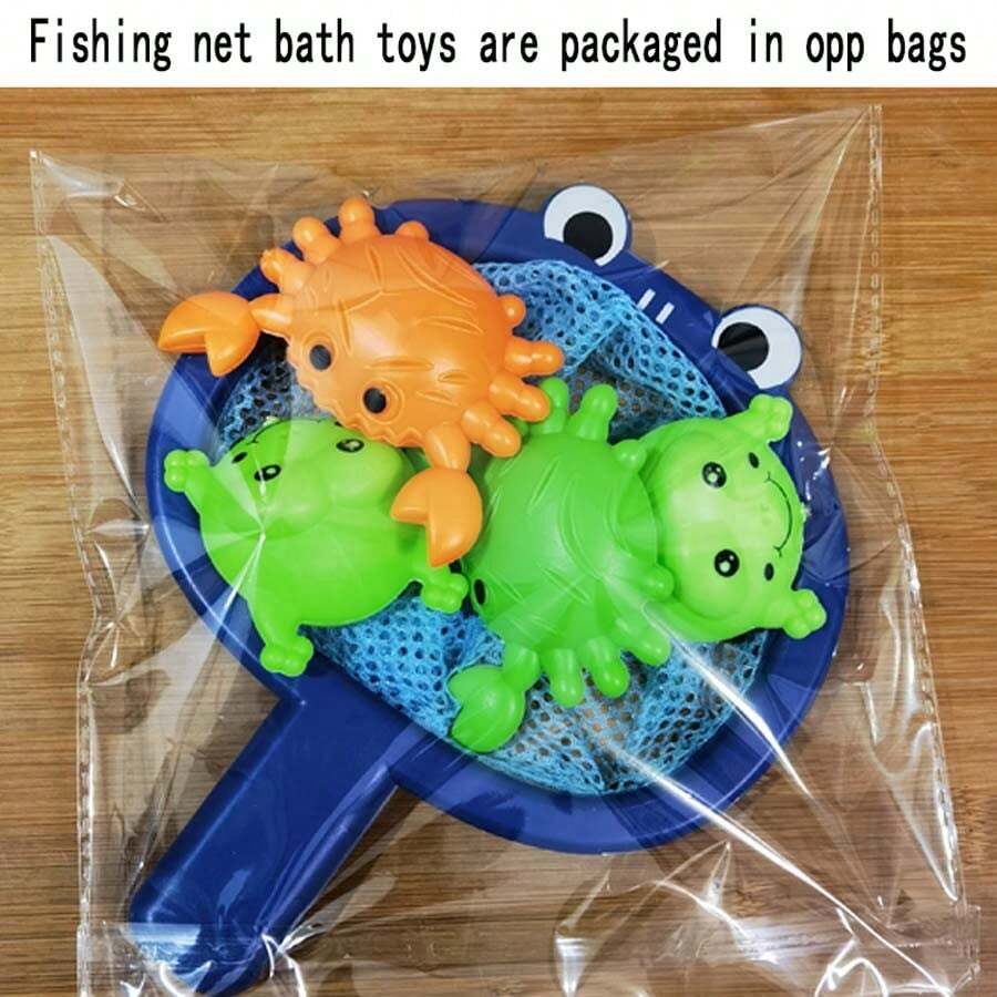 Children Bath Toy Set, Baby Catching Fishing Net Bathing Water Play ...