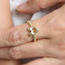 Anillos ajustables con letras de burbuja de estilo minimalista y elegante, adecuados para el uso diario de las mujeres, perfectos para regalos de cumpleaños