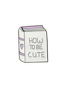 5 Styles Cute Pink Book Bag Phone Disc Camera Metal Brooch Pin, Student Gift - Multicolor - View 4