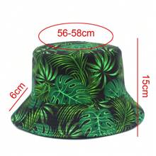 植物印花渔夫帽 双面盆帽 春夏休闲遮阳渔夫帽 - 彩色 - 查看 10
