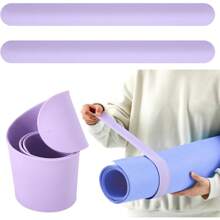 2PCS Yoga Mat Strap Slap Band - Keeps Your Mat Tightly Rolled And Secure With One Snap - Strong Clasp For Yoga Mat Storage And Travel - Fits Most Size Mats (20"L X 1.5"W) - Multicolor - View 5