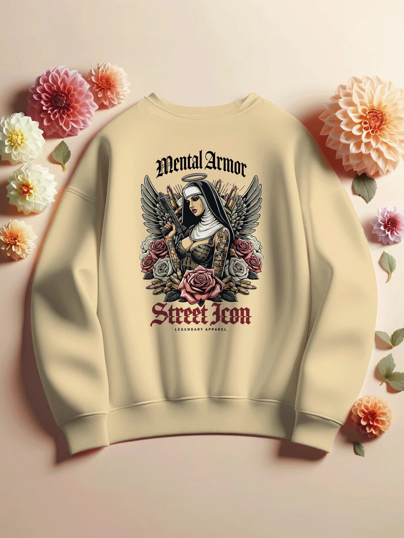 Women Sweatshirts - Màu Khaki - Xem 1