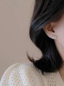 2 pares de aretes tipo pendiente con diseño de estrella de mar y concha, con perlas artificiales, diseño delicado y personalizado, casual y adecuado para verano y playa, para mujeres