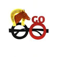 2pcs Horse Head Shape Sunglasses For Horse Racing, Party Dressing Up & Photo Booth Props - Multicolor - View 2