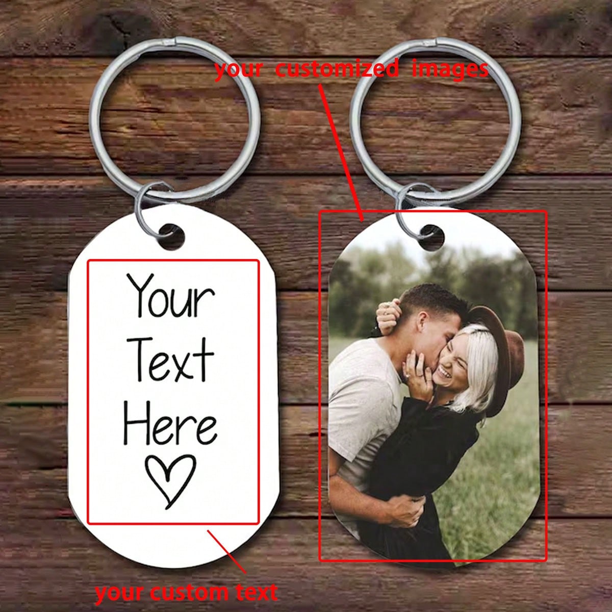 1pc Customized Photo Keychain, Gift For Boyfriend (Cannot Get Wet, May Peel Off), Fast Delivery Gift, Personalized Gift For Men, Anniversary Gift For Women, Stainless Steel Material, Engraved, Fashionable, Colorful, Retro, Cute, Minimalist, Kawaii, Autumn Fashion Item, Holiday Goods, Winter Fashion, Christmas Gift, Christmas Decoration, Personalized Christmas Ornament, Personalized Gift For Him/Her, Apparel Accessory, Halloween Special, Boyfriend, Girlfriend, Family, Friends
