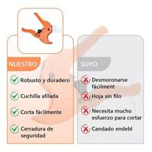 MOLOLAN Cortador De Tubo De Pvc, Hasta 42mm Cortatubo Tubo Hasta 1-5/8 Tijeras Para Tubos PPR. Fabricado en acero al manganeso de alta calidad, ofrece alta dureza, buena tenacidad y durabilidad. Ideal para uso doméstico, reparaciones y fontanería. - Naranja - Ver 6