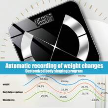 Smart Body Fat Scale - Digital Body Composition Analyzer Measures Body Weight, Body Fat, 180kg/400 Lbs - Black - View 7