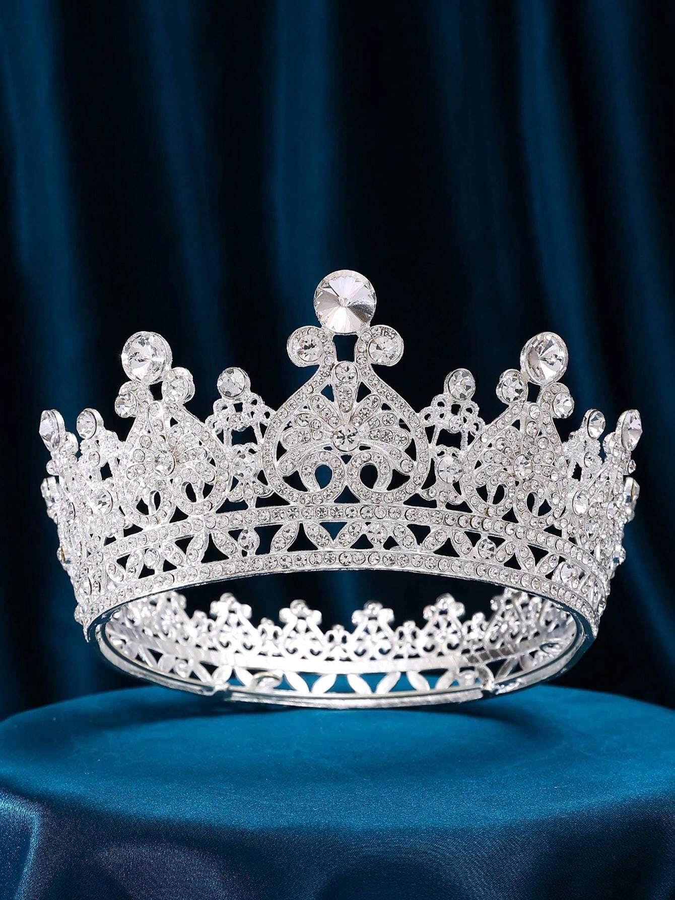 Rounded Princess Luxury Noble Gold Round Princess Hair Accessory Crown | SHEIN USA