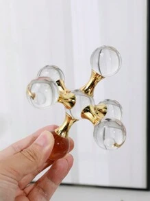 1 件豪华分子水晶装饰工艺装饰品，适用于桌面、客厅和办公室装饰最佳礼物 - 金色 - 查看 7