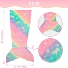 Manta con cola de sirena para niños, manta que brilla en la oscuridad con diseño de unicornio y sirena, regalo para niñas, manta suave de franela y polar para bebés y niños, saco de dormir para niños (Este producto necesita absorber luz durante aproximadamente 2 horas para tener un efecto luminoso y no puede durar toda la noche)