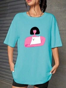 Women Blouses - 淺藍色 - 查看 4