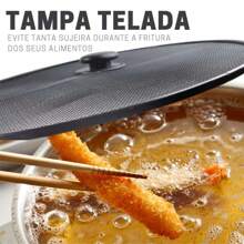 Frying Pan Lid With Mesh Cover, 29cm, Anti-Splash - màu đen - Xem 2