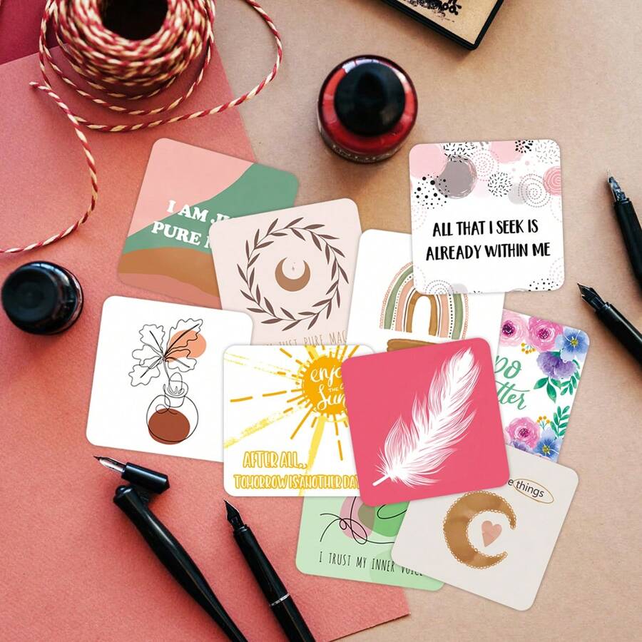 50pcs Inspirational And Encouragement Cards, Positive Affirmation Cards