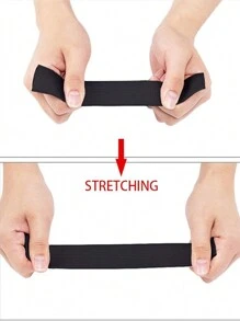 Fita Elástica em Rolo Preto para Costura Para Perucas, Cintos, Roupas Íntimas, Sapatos, Lençóis, Artesanatos e Projetos DIY (3cm x 6 jardas, Preto)