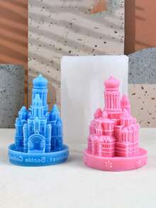 Khuôn silicon nến thơm lâu đài 3D mới để làm nến DIY, trang trí nhà bằng thạch cao - trắng - Xem 7