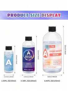 100ml/250ml/500ml 水晶透明环氧树脂工艺套件，用于桌面和吧台台面铸造的无气泡环氧树脂，用于艺术和工艺品的透明环氧树脂，生日派对节日礼物 - 環氧樹脂風格3 - 查看 3
