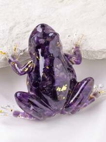 1入頭雕蟾蜍樹脂水晶裝飾品，治療水晶飾品，口袋禮物，母親節禮物 - 青蛙 - 查看 9