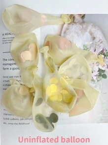 AFYPRTY 10pcs 12inch Transparent Confetti Latex Balloon With Aluminum Foil Sequin Translucent Party Decoration Balloon Suitable For Wedding Birthday Party Decoration Outdoor Decoration Holiday Party Supplies