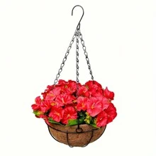 1pc Simulation Morning Glory Hanging Basket, For Indoor/Outdoor/Scene/Room/House/Corridor/Window/Office/Showcase/Festival/Activity/Party Decoration