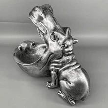 New Arrival Hippo Statue Resin Candy Dish Key Bowl Fun Living Room Atmosphere Decoration Ornament - Multicolor - View 7