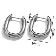 2pcs Stainless Steel Rectangular Geometric Earrings Fashion Simple DIY Earrings Jewelry Accessories - Rectangular Earrings - View 10