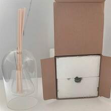 1set (1 Glass Bottle + 4 Sticks) Aromatherapy Diffuser Bottle, Transparent Glass Essential Oil Container With Fragrance Stick, Home Storage Bottle - White - View 12